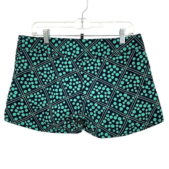 Patagonia Women's 10 Wavefarer Board Shorts Green Polka Dot 4" Inseam Swim Hike - Picture 5 of 8